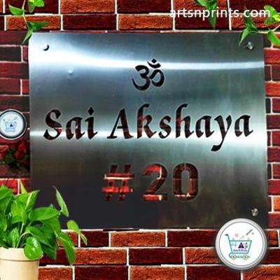 High-Quality SS Name Plate – Precision CNC Cutting for a Sleek Finish